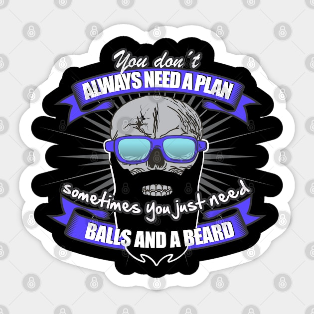 Beard bearded and balls Sticker by Kingluigi